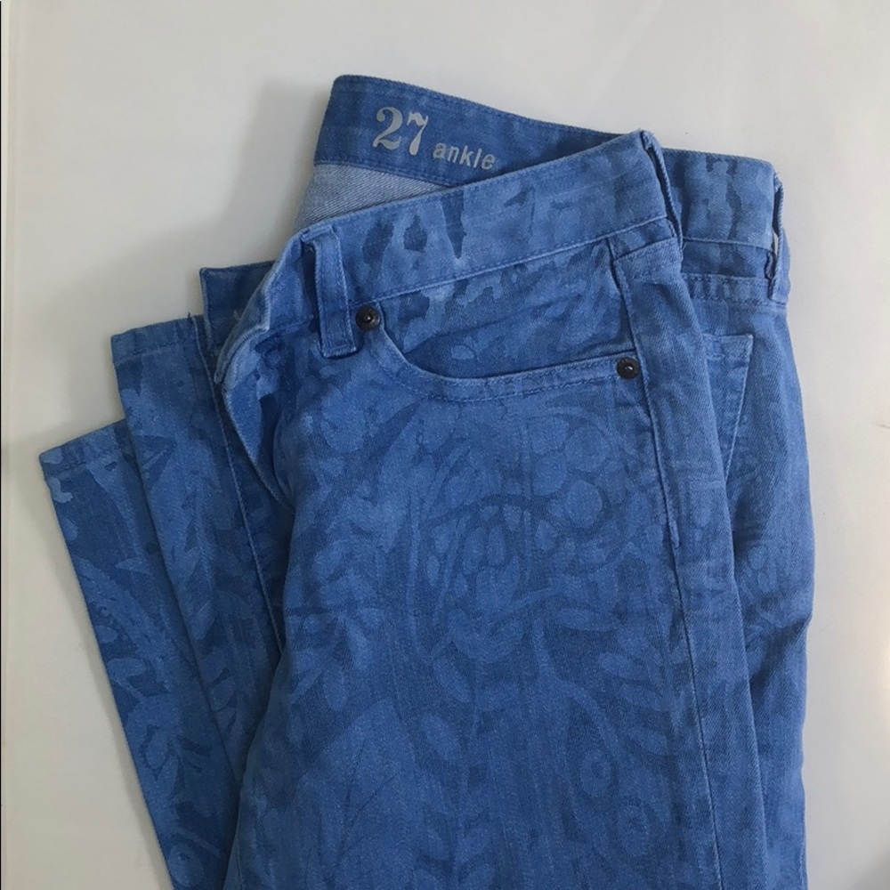 Jcrew toothpick jeans floral print